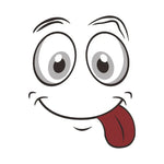 autocollants toilette dessin animé visage souriant blanc résistant humidité moderne pvc 30cm 30cm