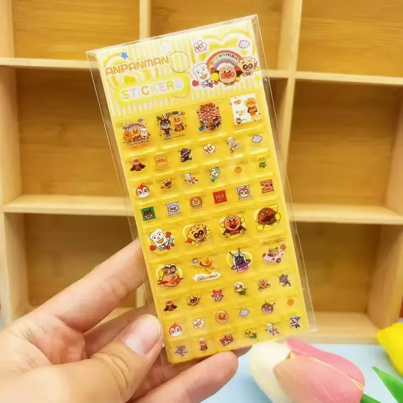 sticker anime rose bleu jaune gris adhésif cartoon mignon décoration téléphone portable jouet cadeau