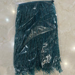 rubans franges couleurs gris doré noir vert bleu violet moderne textile décoration vêtement 30cm