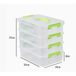 boîtes rangement transparentes réutilisables poignées étiquettes autocollantes ruban adhésif marqueurs petits objets divers pratique
