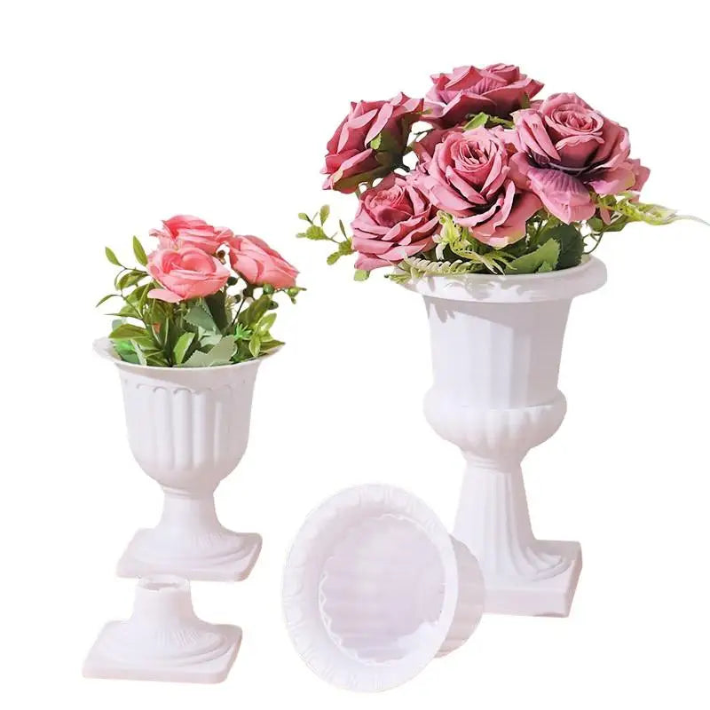 cache pot blanc rayures verticales opacité classique intérieur décoration fleurs chambre salon