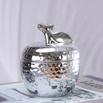 boîte bijoux fruit forme céramique or argent texture martelée moderne décoration rangement