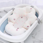 baignoire pliable bébé coussin gouttes étoiles rose moderne confortable sécurité blanc bleuclair