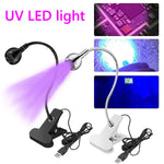 lampe led uv noir argent flexible dimmable brightness moderne pinces usb alimentée