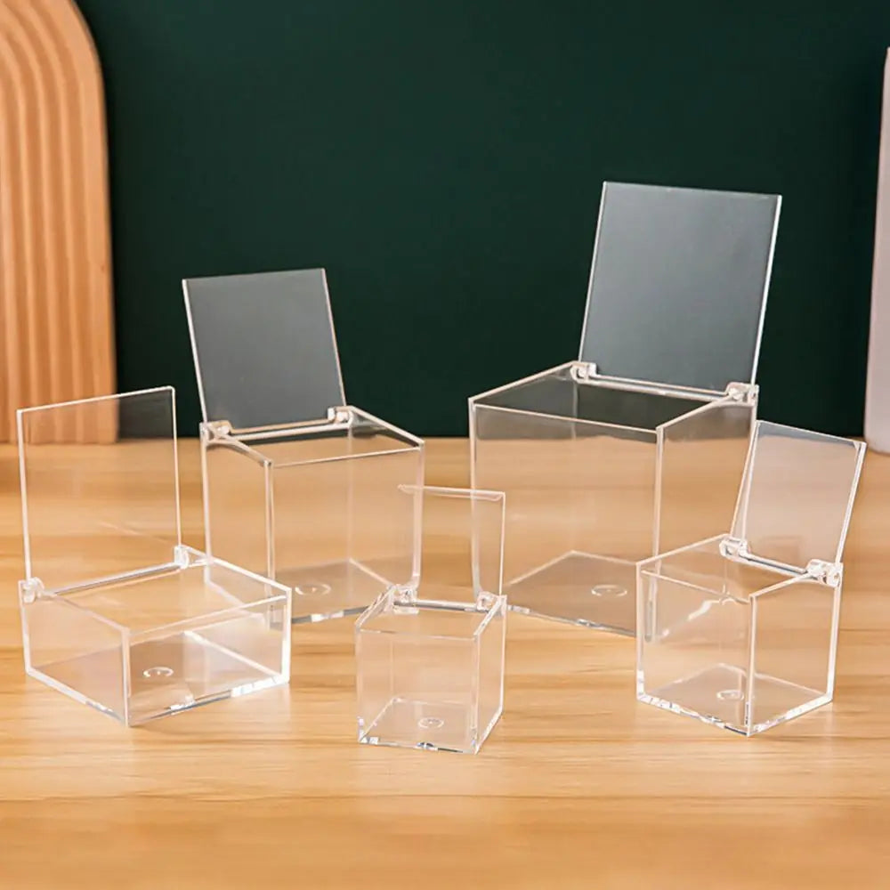 boîtes rangement transparentes modernes clips empilables différentes tailles minimalistes