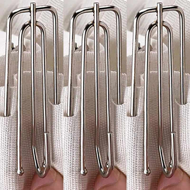crochets rideau métal argenté moderne clips plissés 7cm résistants 100pcsiauxiliary