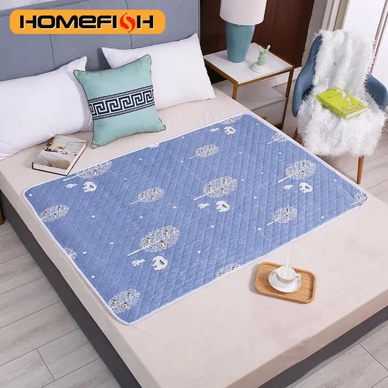protège matelas lavable bébé matelas langer housses bleu blanc motifs floraux carreaux moderne absorption