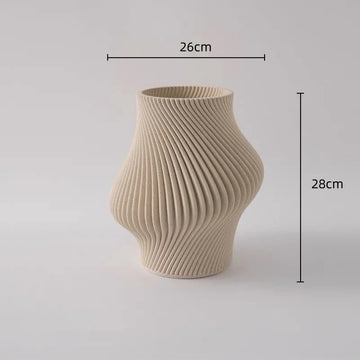 vase céramique moderne blanc texture tissée décoration intérieure plié