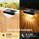lampes solaires led étanches ip44 adhésives modernes extérieur 10 pièces noir réticulé autoallumage blanc