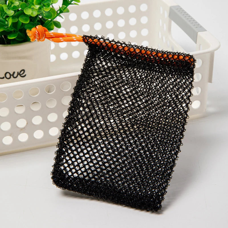 sac savon blanc rose maille fine ruban simple pratique douche