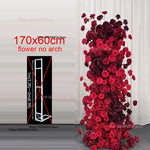 arche decorative fleurs artificielles rouge bordeaux decoration maison event anniversaire mariageintérieur classic