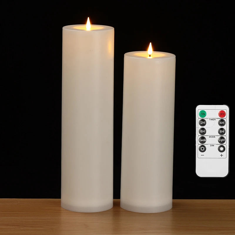 bougies led sans flamme étanches réglables modernes fêtes événements camping 30cm 50000 heures