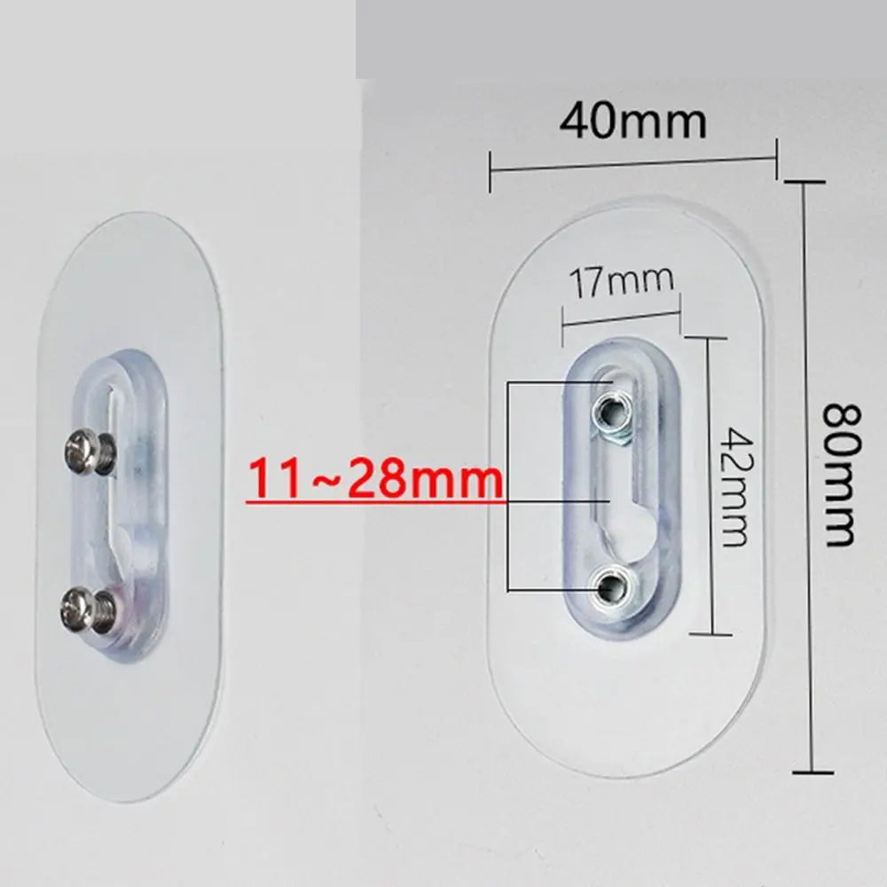 crochet adhésif transparent moderne double nut pvc utilisation multiple vis auto collant 12mm 6mm