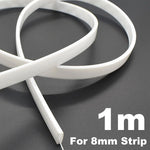 tube flexible protection ruban led blanc translucide moderne 12mm(ws2812) sans motif surface lisse