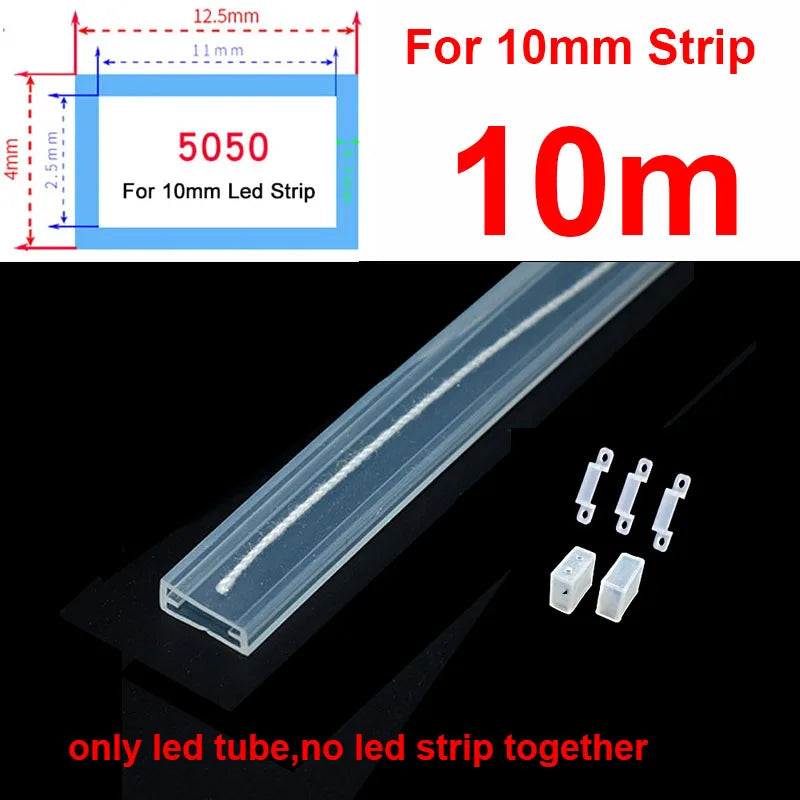 ruban led flexible transparent moderne adhésif 12mm 10m 5m 2m 1m