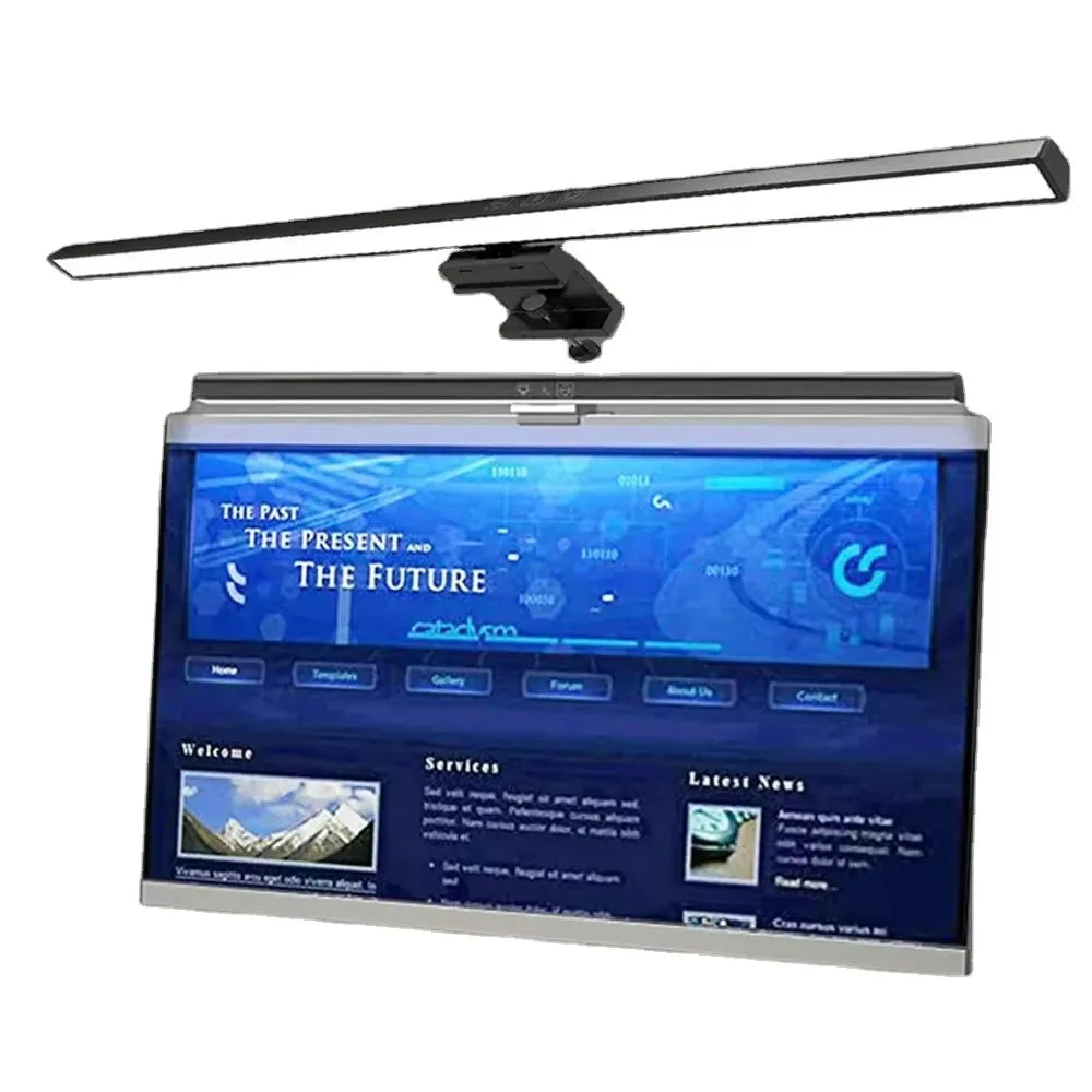 lampe led noir moderne clip magnétique commande tactile usb 50cm 33cm