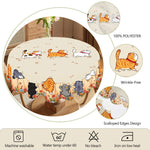 nappe table imperméable chats colorés motifs floraux moderne printemps été hiver automneextérieur usage domestique