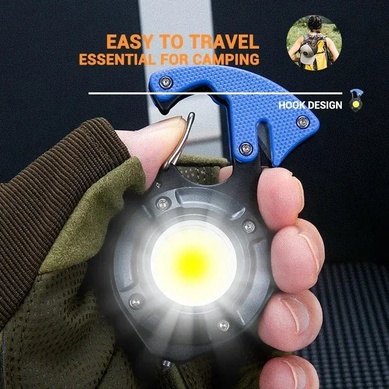 lampe poche rechargeable led multifonctionnelle camping compacte orange noire bleue