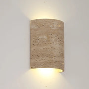 applique murale vintage pierre naturelle led beige clair marron moderne minimaliste rustique