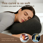 oreiller multifonctionnel ergonomique gris coton polyester mousse forme coussin confortable zippered lit dormir côté