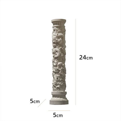 statue arc boîte bijoux blanc sculpté détails classique baroque ornemental decor salon