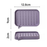 support savon silicone gris rose vert moderne salle bain drainage antidérapant