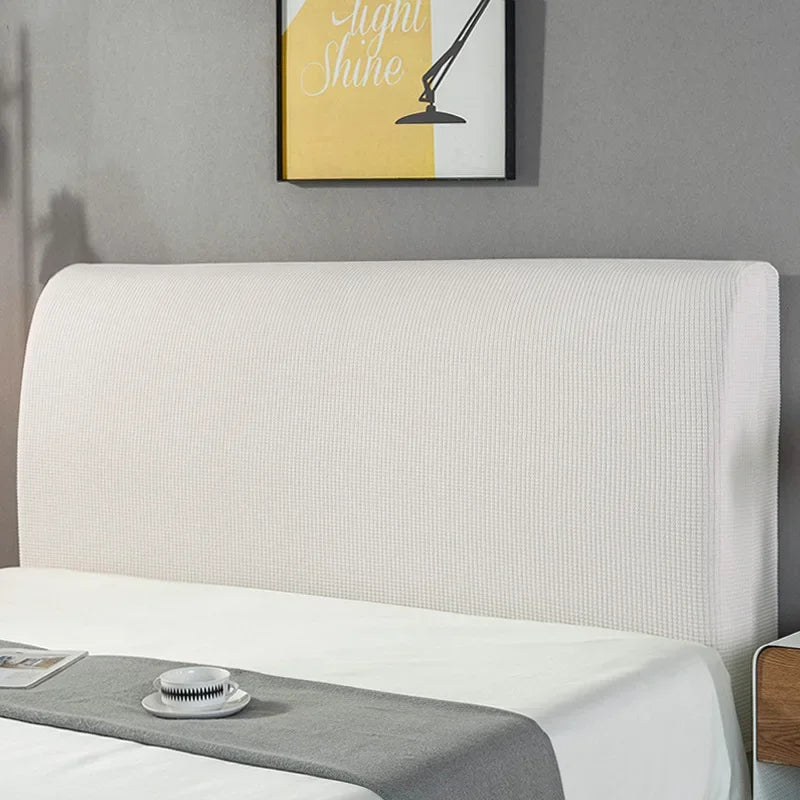 housse tête lit élastique protecteur textile moderne dossier lit maison blanc