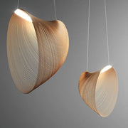 Suspension LED en bois design moderne pour chambre salon salle à manger décoration intérieure