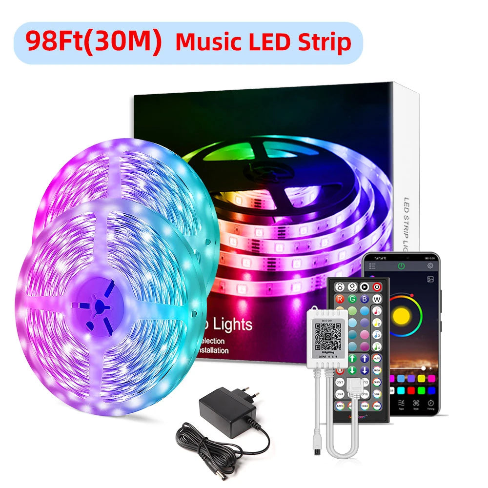 ruban led multicolore 16 millions couleurs bluetooth application contrôle moderne