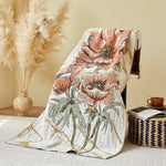 serviette bain coton fleuri couverture rectangulaire absorbante lavable machine rustique années 26 30