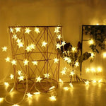 guirlande lumineuse étoiles blanc moderne auto batterie 10 20 30 40 LED chambre fête