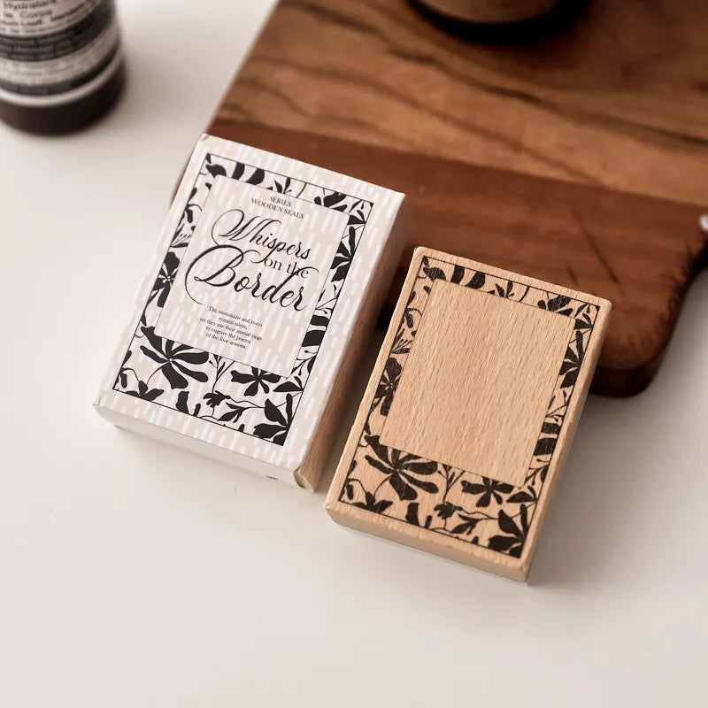 tampons bois floral géométrique vintage décoration créative scrapbooking outils décoratifs DIY étiquettes journaux