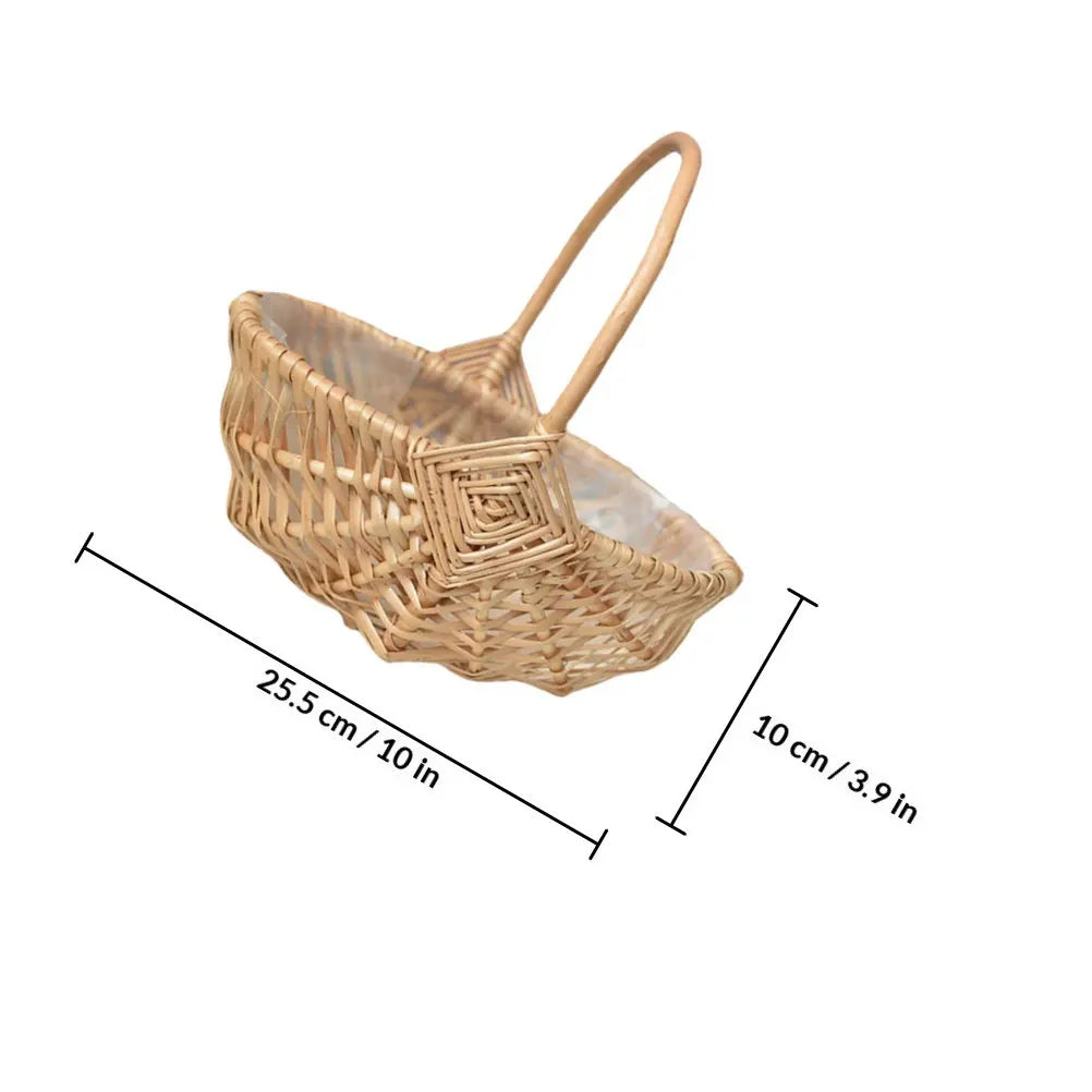 panier osier tressé main naturel beige traditionnel facile transport poignée bois intérieur decoration