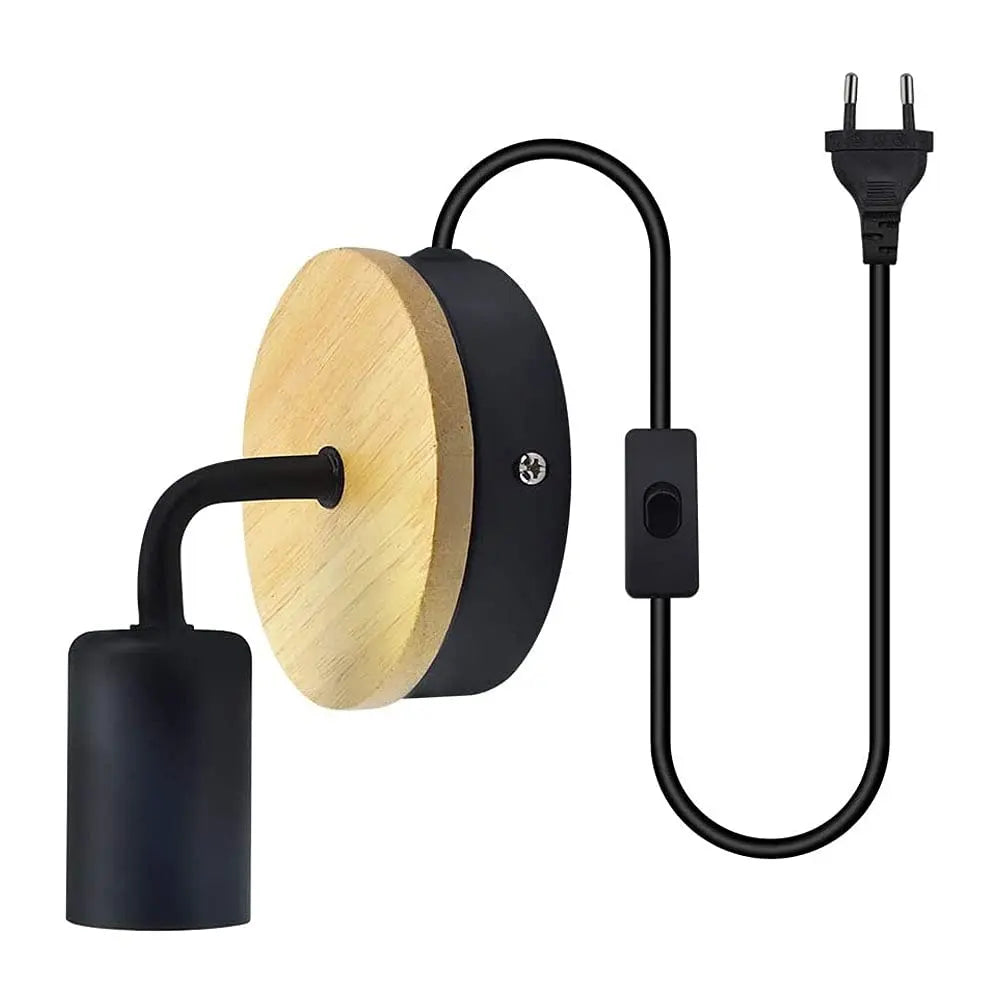 Lampes murales modernes bois clair noir blanc éclairage quotidien chambre entrée étude
