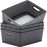 panier rangement gris réutilisable moderne poignées tissage ajouré respectueux articles maison cuisine