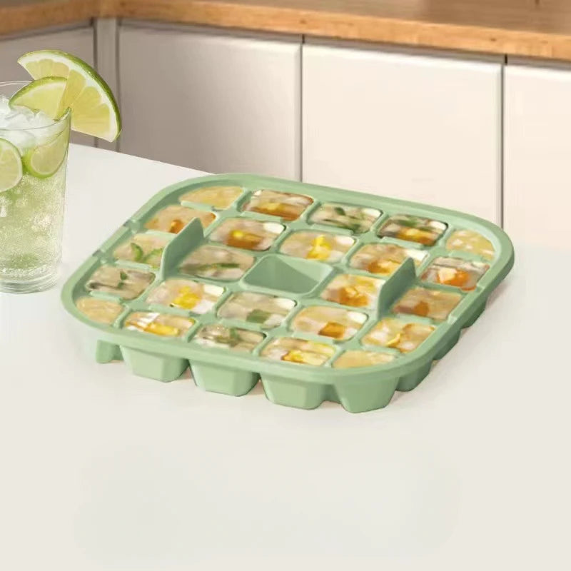 bac glaçons silicone transparent moderne multifonctionnel plaque glaçons compartiments poignée amovible été maison cuisine