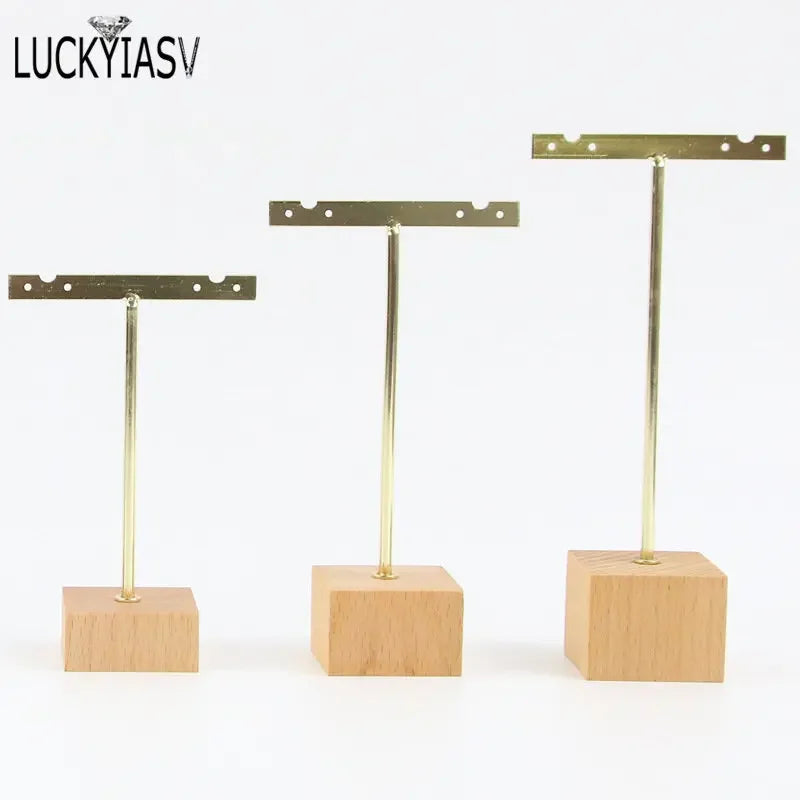 présentoir bijoux barre velours métal inoxydable boucles d'oreilles clips strass moderne élégant argent bleu