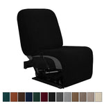 couvre siège marron rayures horizontales moderne fauteuil inclinable lavable machine automne hiver beige taupe