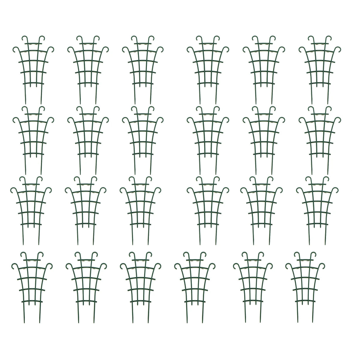 treillis support plantes grimpantes vert foncé structure grille 12 pièces pots fleurs décoration jardin