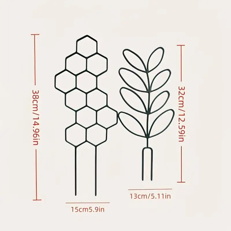 support plante hexagonnel moderne noir doré adhésif jardin intérieur extérieur geometrique