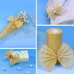 rubans tulle pailletés couleur dorée rose or bleu roi rubans décoratifs adhésifs translucides artisanat