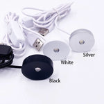 projecteur led rechargeable noir blanc argent câble usb interrupteur moderne minimaliste 6v 3w dc5v