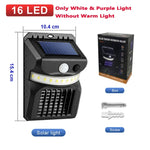 lampe anti moustiques solaire led noire capteur mouvement mode nuit vacances moderne pratique