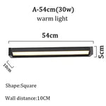 lampe murale extérieure led moderne réglable ip65 noir jaune chaud 2492000lm
