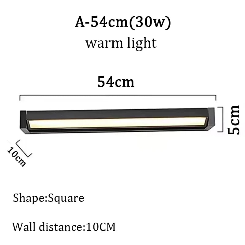 lampe murale extérieure led moderne réglable ip65 noir jaune chaud 2492000lm