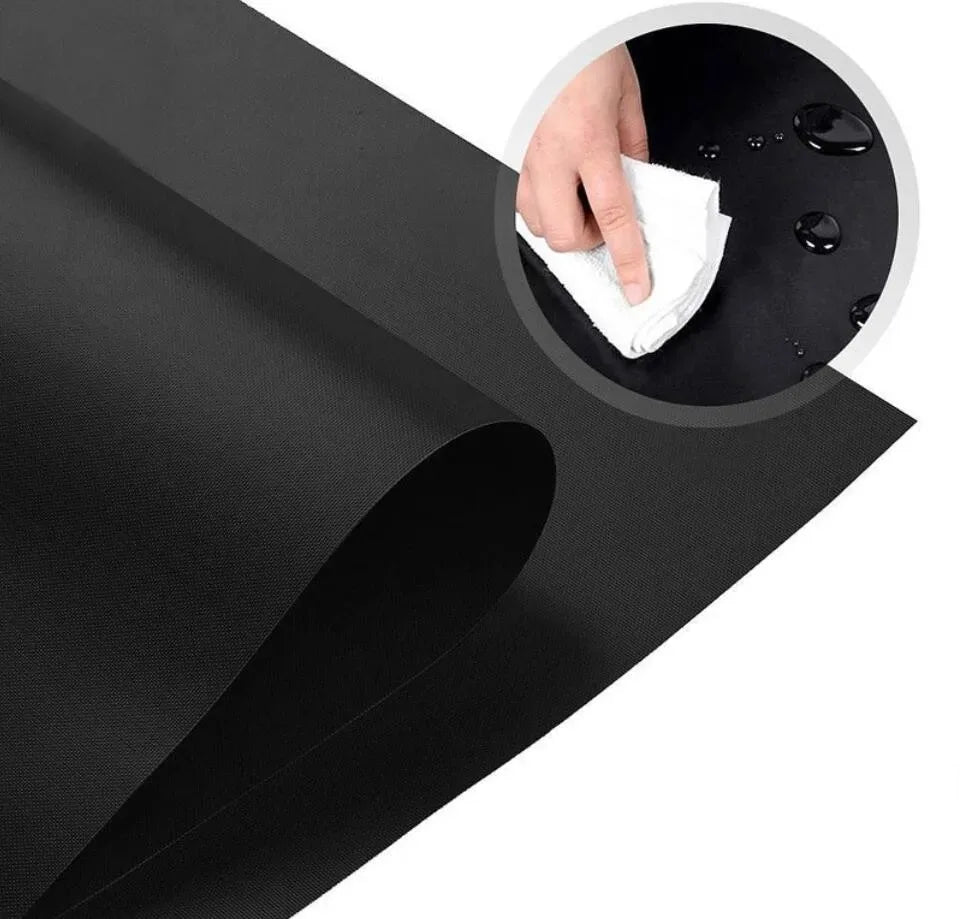tapis cuisson barbecue silicone antiadhésif réutilisable résistant chaleur noir texturé utilitaireextérieur