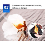 Rideau anti-bruit installé sur une fenêtre plate, couleur blanche