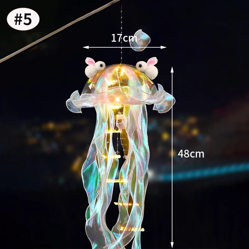 méduses lumineuses multicolores transparentes modernes guirlande lumineuse décoration chambre événement festive