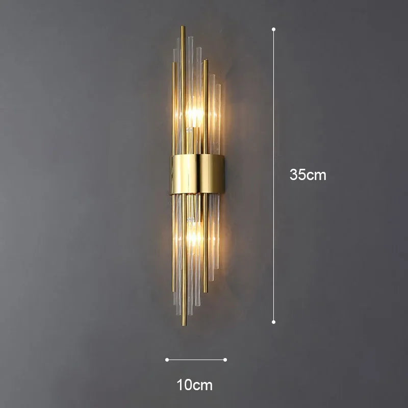 applique murale moderne or transparent acier inoxydable certification rohs ul vde ccc cqc fcc