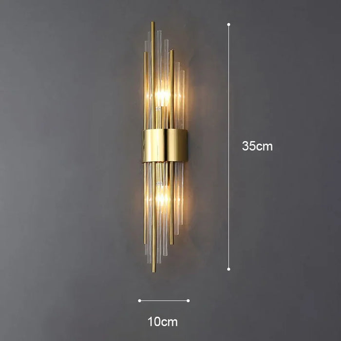 applique murale moderne or transparent acier inoxydable certification rohs ul vde ccc cqc fcc